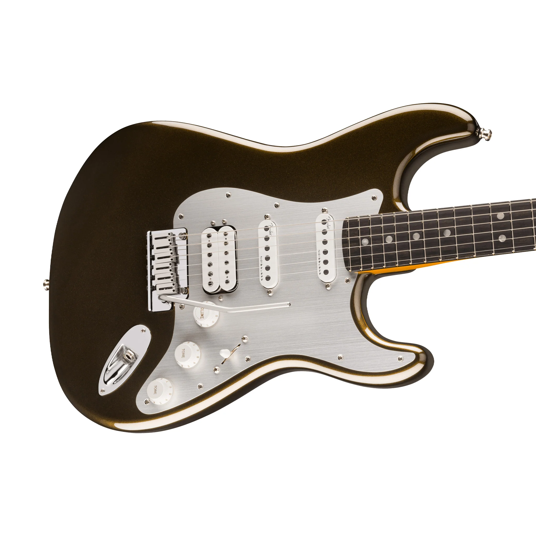 Fender American Ultra II Stratocaster HSS Electric Guitar, Ebony FB, Texas Tea