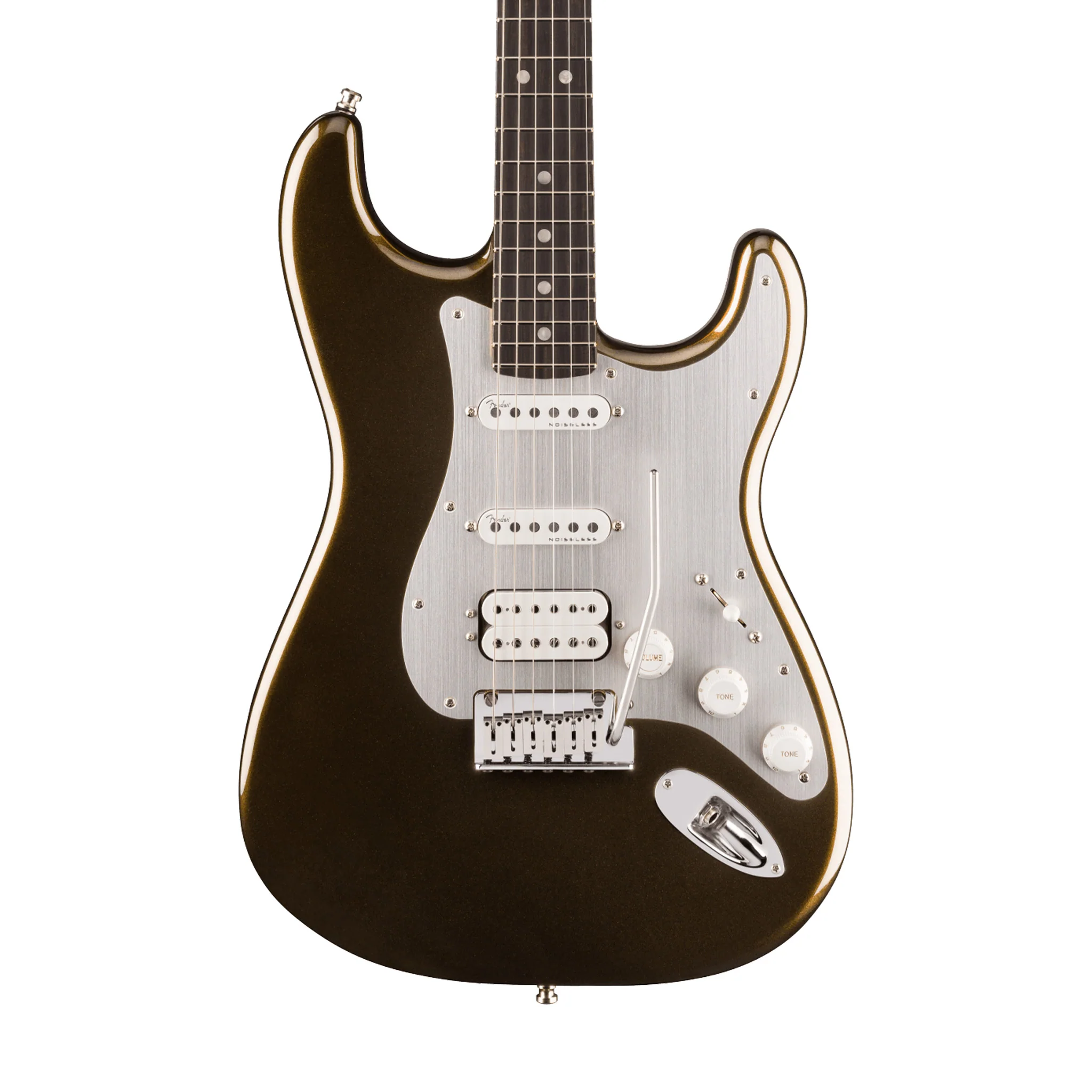 Fender American Ultra II Stratocaster HSS Electric Guitar, Ebony FB, Texas Tea